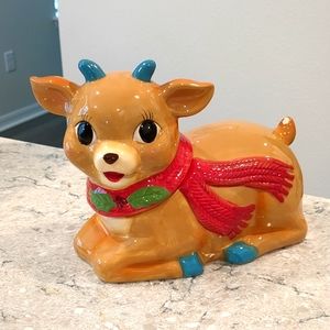 SOLD. Reindeer Cookie Jar